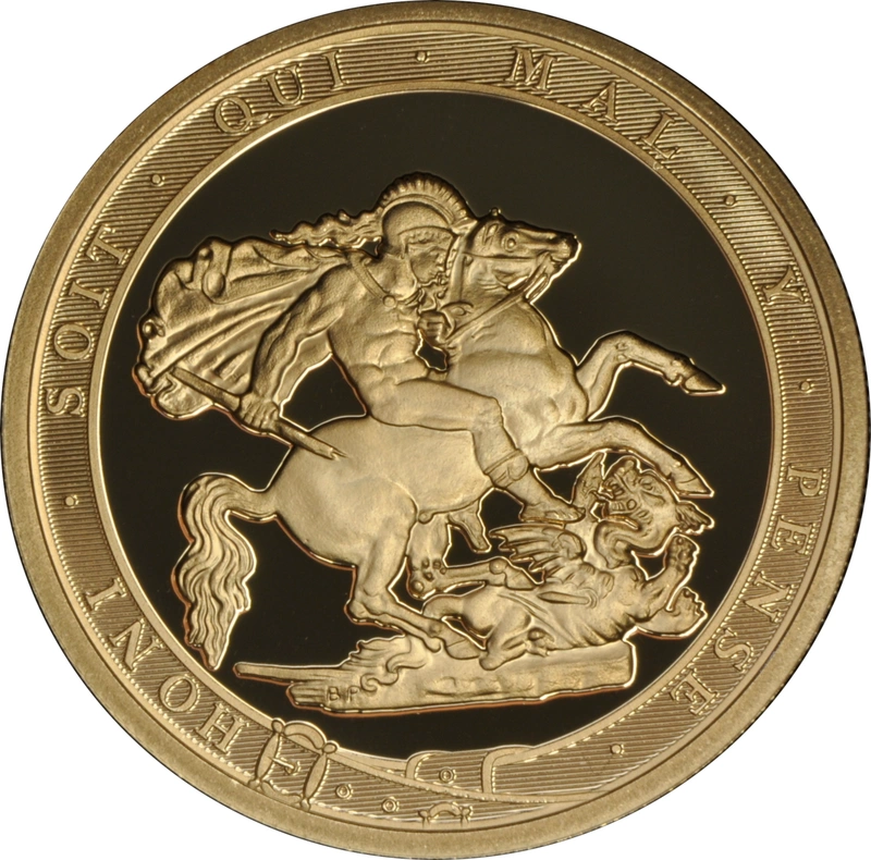 2017 Proof Gold £5 Coin Quintuple Sovereign 200th Anniversary