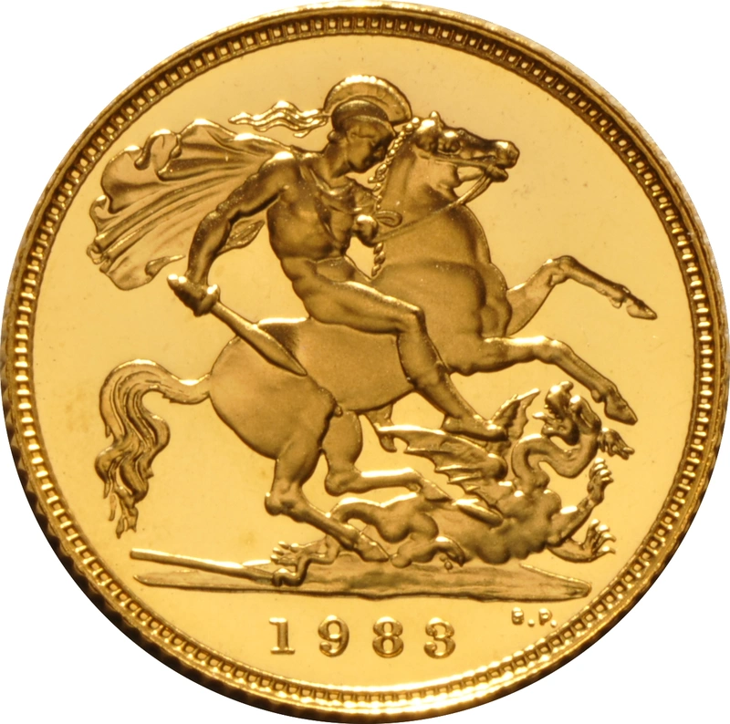 1983 Proof Gold Half Sovereign Elizabeth II Decimal Head