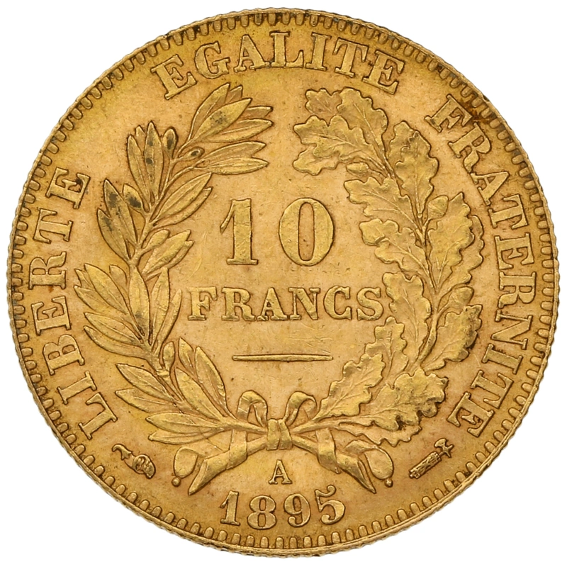 10 French Francs Gold Coin Ceres Third Republic