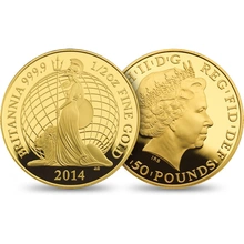 Premium 2014 Proof Britannia Gold 3-Coin Boxed Set
