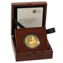 2017 Royal Mint 1oz Year of the Rooster Proof Gold Coin Boxed