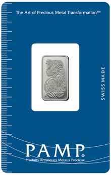 5g Platinum Bar PAMP Lady Fortuna Minted