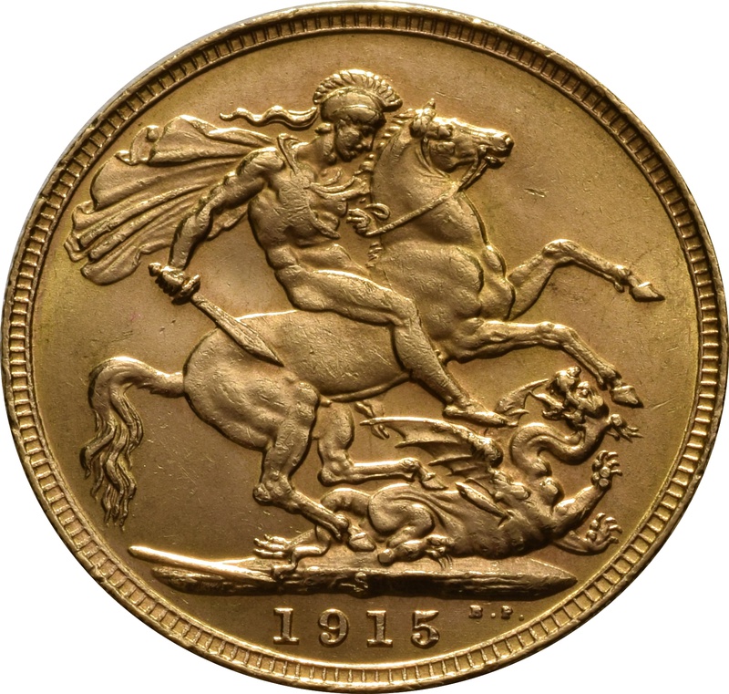 1915 Gold Sovereign - King George V - S