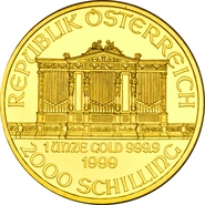 1999 Austrian Gold Philharmonic Coin 1oz