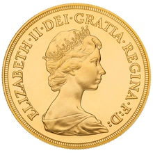 1984 - Gold £5 Proof Coin (Quintuple Sovereign) Boxed