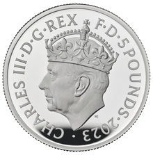 2023 2oz Silver Coronation of King Charles III Proof Coin Boxed