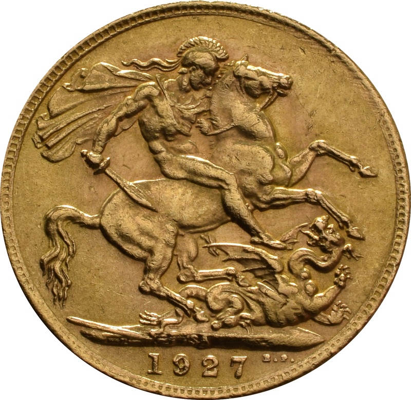 1927 Gold Sovereign - King George V - SA - $571.20