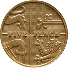 Proof Gold 5p Coin