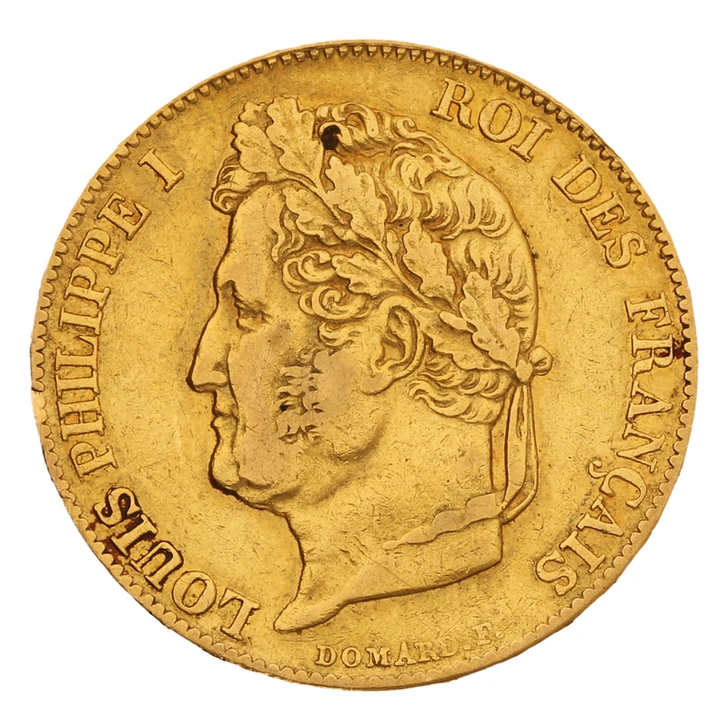 1847 20 French Francs Gold Coin Louis-Philippe A