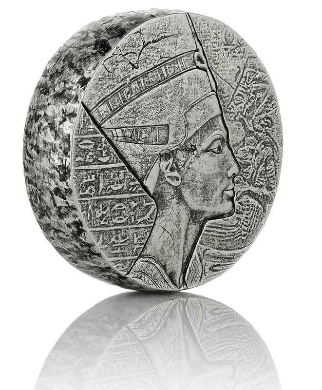 Egyptian Relics Queen Nefertiti Silver Coin 5oz - $533.50