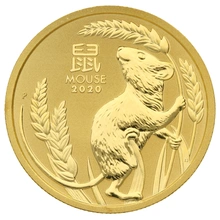 2020 Year of the Mouse Gold Coin 1/2oz Perth Mint Australian Lunar Series