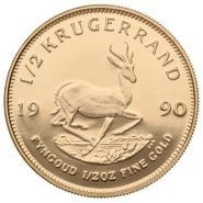 1990 Proof Half Ounce Krugerrand Gold Coin