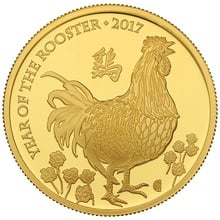 2017 Royal Mint 1oz Year of the Rooster Proof Gold Coin Boxed