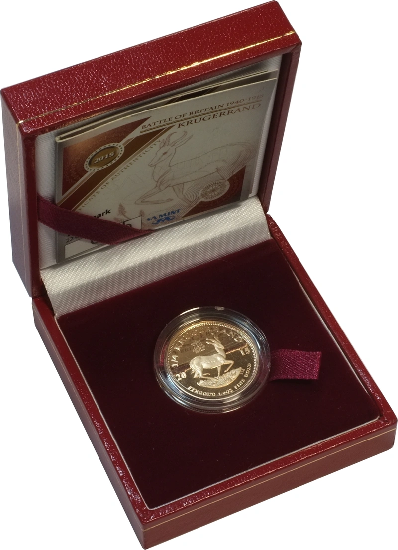 2015 Proof 1/4oz Krugerrand Gold Coin Battle of Britain Boxed