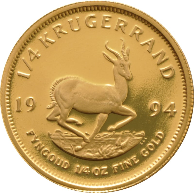 1994 Proof Quarter Ounce Gold Krugerrand - no box or COA