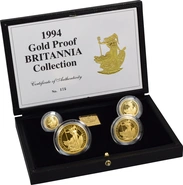 1994 Proof Britannia Gold 4-Coin Boxed Set