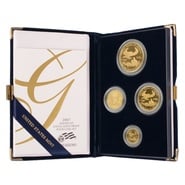 2007 Proof Gold Eagle 4-Coin Set Boxed