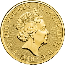 1oz Gold Coin, Black Bull of Clarence - Queens Beast 2018