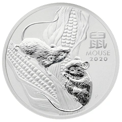 2020 Year of the Mouse Silver Coin 1oz Perth Mint Australian Lunar Series