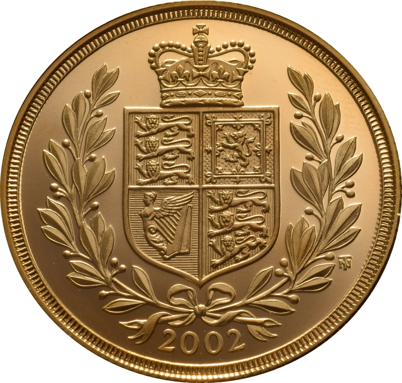 2002 £2 Proof Gold Coin (Double Sovereign) - no box or cert
