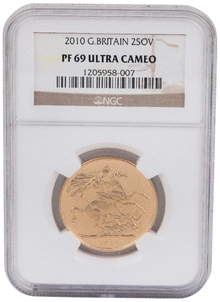 2010 Proof £2 Coin Gold Double Sovereign NGC PF69