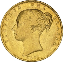 1838 Gold Sovereign Coin Queen Victoria Young Head Shield Back NGC VF Details