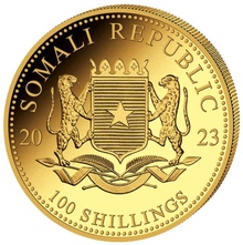 2023 Tenth Ounce Somalian Elephant Gold Coin