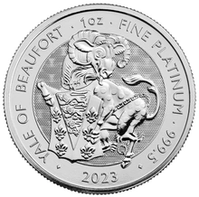 2023 Yale of Beaufort Platinum Coin Tudor Beasts 1oz