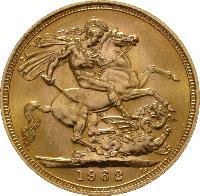 1962 Gold Sovereign Coin Elizabeth II Young Head