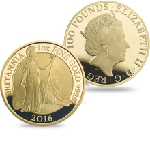 2016 Proof Britannia Gold 6-Coin Set Boxed