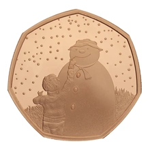 2021 Proof 50p Gold Coin The Snowman Boxed