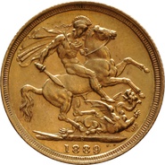 1889 Gold Sovereign - Victoria Jubilee Head - S