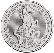 2021 1oz White Horse of Hanover Platinum Coin Queen's Beasts