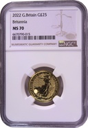 2022 Quarter Ounce Britannia Gold Coin NGC MS70
