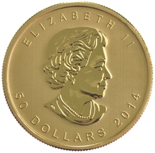2014 1oz Canadian Maple Gold Coin