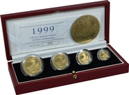1999 Proof Britannia Gold 4-Coin Boxed Set