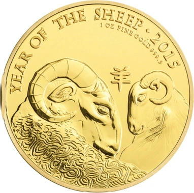 2015 Royal Mint 1oz Year of the Sheep Gold Coin