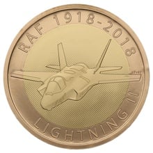 2018 £2 Two Pound Proof Gold Coin RAF Centenary F-35 Lightning II Boxed