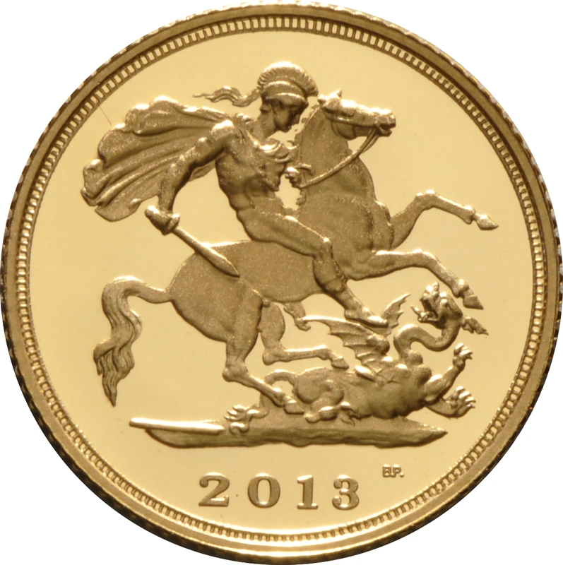 2013 Proof Gold Half Sovereign Elizabeth II Fourth Head