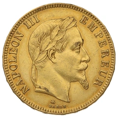 100 French Francs Gold Coin Laureate Head