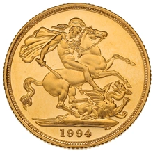 Gold Proof 1994 Sovereign Boxed