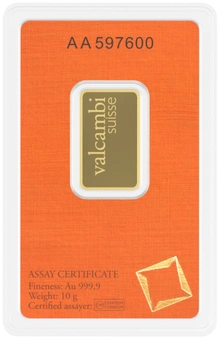 10g Gold Bar Valcambi