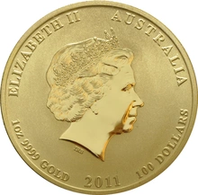 2011 Year of the Rabbit Gold Coin 1oz Perth Mint Australian Lunar Series