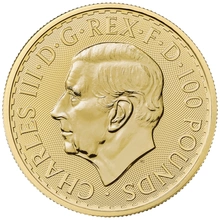 Monster Box of 100 2025 Britannia One Ounce Gold Coins