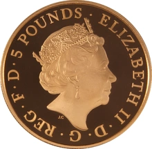 2015 - Gold £5 Proof Crown, The Royal Birth of Princess Charlotte