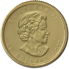 2013 Quarter Ounce Gold Canadian Maple