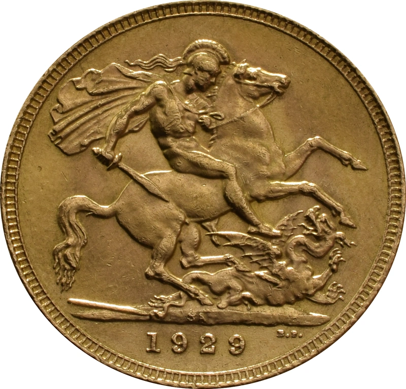1929 Gold Sovereign - King George V - SA