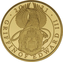 2021 1/4oz Gold Proof Griffin of Edward III Coin Queen's Beasts Boxed