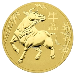 2021 2oz Perth Mint Year of the Ox Gold Coin