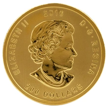 2016 1oz Canadian Roaring Grizzly Gold Coin